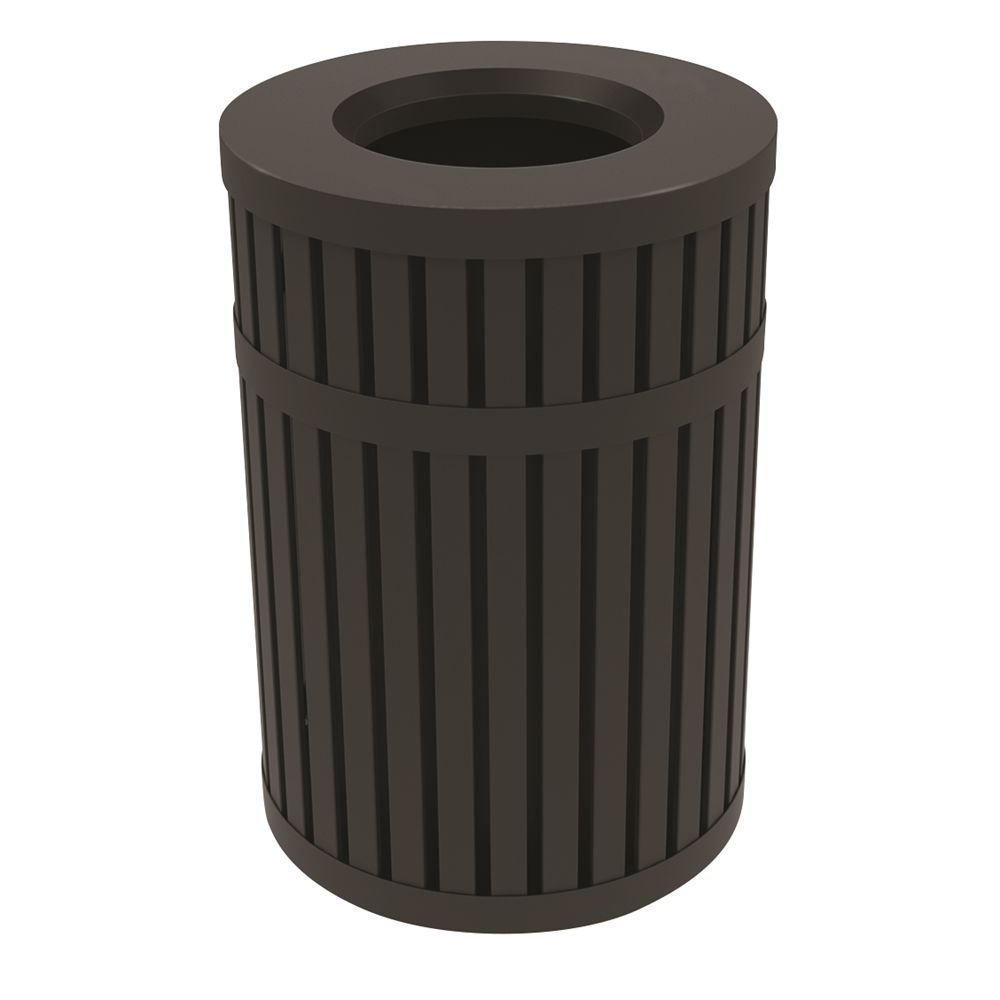 Commercial Zone® ArchTec Series® Parkview 3 Trash Can Open Top, 45 Gallon Black